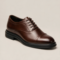 AI-generated Seedream square studio visual of Sebastien dress shoe, selected color Brown